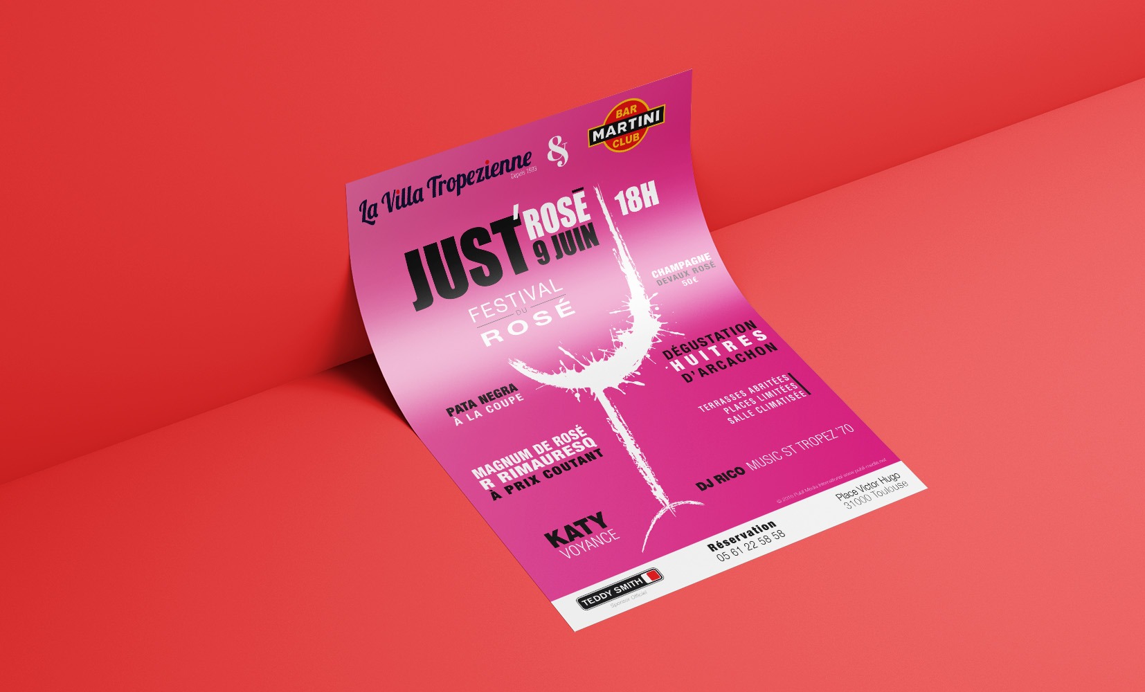 Flyer Just&rsquo;Rosé Martini Bar Toulouse